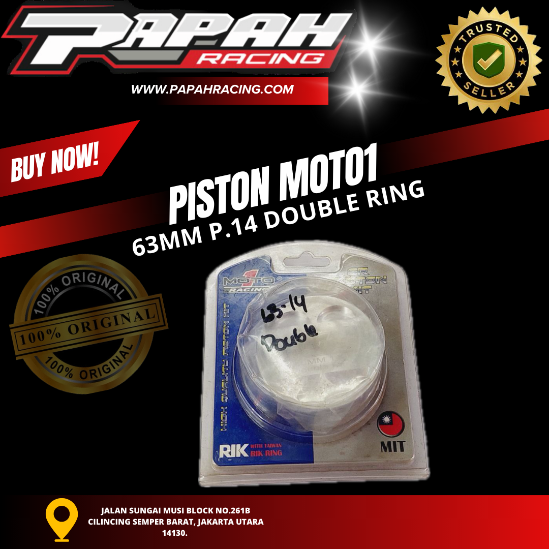 PISTON MOTO1 63 P.14 DOUBLE RING 